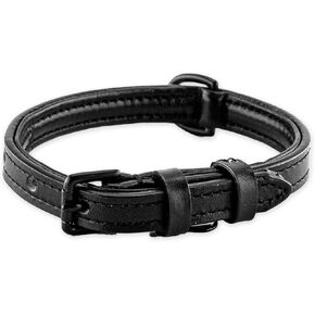 Brute Strength - Leather Dog Collar - Orange - L - Fits 18 1/8" and 20 7/8" Neck - Dog tag Ring - Full Grain Heavy Duty - Soft Padded - Handmade - Dog Collar for Large Dogs
