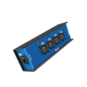 4 Channel 3-Pin XLR Male Adapter-Compact Cat6 Multi Network Snake Receiver- for Live Stage, Home Studio Recording- XLR, AES, DMX Channels Over RJ45 Cat5/Cat6 Ethernet Cable