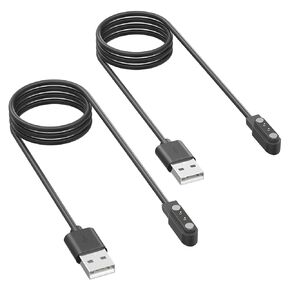 Vancle 2 Pack Charger Compatible with AGPTEK LW11 SW022 GTX Fitness CXB01 Mugo Chalvh 1.69",smartwatch Charging Accessories Magnetic Charger -3.3 ft 100cm
