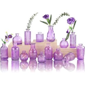 Glass Bud Vases in Bulk Set of 30 Pcs,Small Glass Vases for Flowers as Wedding Centerpieces for Tables,Clear Flower Vases Suitble for Wedding Decorations,Home Decor,Party Decorations,Gift Ideas
