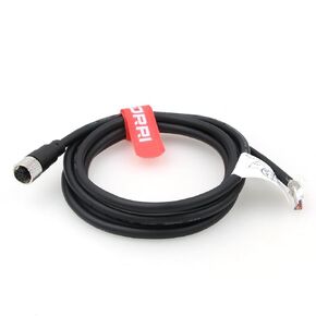 DRRI M12 8-Pins Female Sensor Connector to Fly Lead Waterproof Electrical Shield Cable for Automation Application 5M