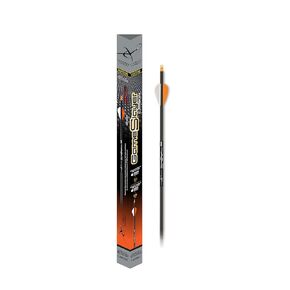 Carbon Express Gameslayer Fletched Carbon Arrows with 2" Nrg Speed Vane, 250 OR 350 Options, Pre-Cut at 30" with Inserts Installed, Black/Orange