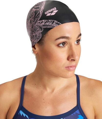 Arena Sirene Molded Silicone Swim Cap for Women Swimming Super Stretchy Durable Bathing Cap for Long Hair Tight Fit, One Size in Saudi Arabia