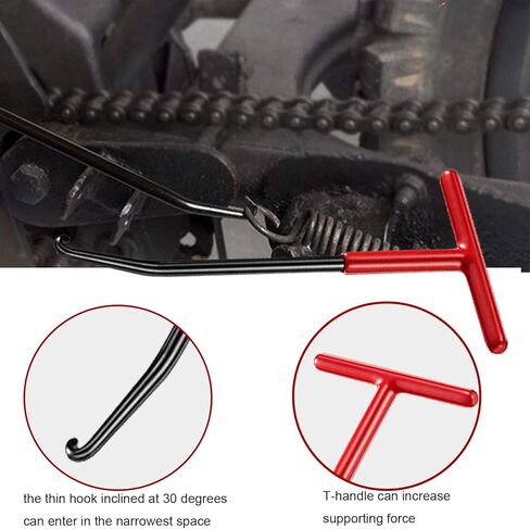 10 In/25 cm Exhaust Spring Puller Tool, Motorcycle Exhaust Spring Hook T Handle Spring Puller Removal Tool Pipe Spring Puller for Motorcycle Muffler Snowmobile ATV Dirt Bike in Kuwait
