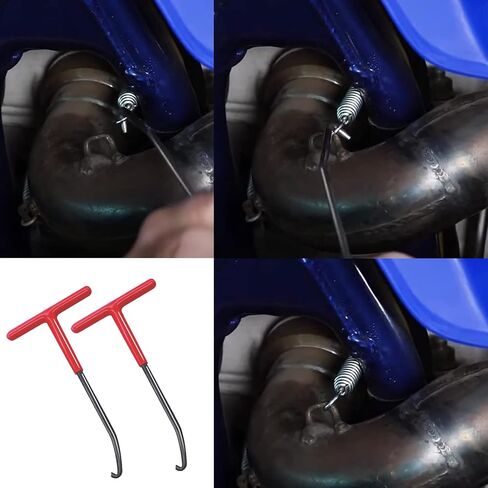 10 In/25 cm Exhaust Spring Puller Tool, Motorcycle Exhaust Spring Hook T Handle Spring Puller Removal Tool Pipe Spring Puller for Motorcycle Muffler Snowmobile ATV Dirt Bike in Kuwait