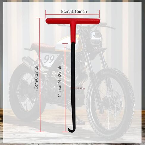 10 In/25 cm Exhaust Spring Puller Tool, Motorcycle Exhaust Spring Hook T Handle Spring Puller Removal Tool Pipe Spring Puller for Motorcycle Muffler Snowmobile ATV Dirt Bike in Kuwait