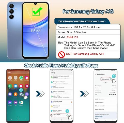 شاشة YWLRONG لهاتف Samsung Galaxy A15 بديلة لشاشة Samsung Galaxy A15 5G A156U LCD تعمل باللمس مجموعة رقمية A15 4G SM-A155U مع أدوات in Saudi Arabia