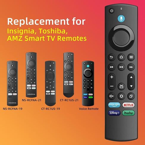 Replacement Voice Remote for Insignia/Toshiba/Hisense/AMZ/TCL/Pioneer Smart TVs/AMZ FireSmart Stick (4K, 4K Max, Lite, 2nd Gen, 3rd Gen) and Cube in Saudi Arabia