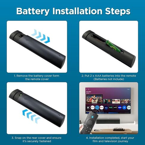 Replacement Voice Remote for Insignia/Toshiba/Hisense/AMZ/TCL/Pioneer Smart TVs/AMZ FireSmart Stick (4K, 4K Max, Lite, 2nd Gen, 3rd Gen) and Cube in Saudi Arabia