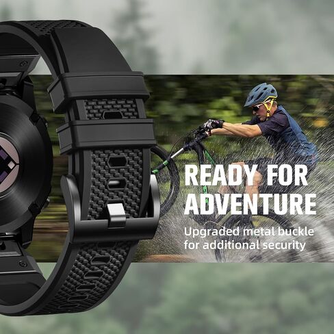 Compatible with Garmin Fenix 7 Band - 22mm Silicone Quick Fit Watch Bands for Fenix 8 47mm/Fenix 5/Fenix 6/6 Pro/Fenix 7 Pro/Forerunner 965/945/Approach S62/S60/Epix 2 Pro 47mm/Quatix 7 in Kuwait