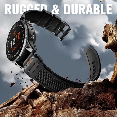 Compatible with Garmin Fenix 7 Band - 22mm Silicone Quick Fit Watch Bands for Fenix 8 47mm/Fenix 5/Fenix 6/6 Pro/Fenix 7 Pro/Forerunner 965/945/Approach S62/S60/Epix 2 Pro 47mm/Quatix 7 in Kuwait