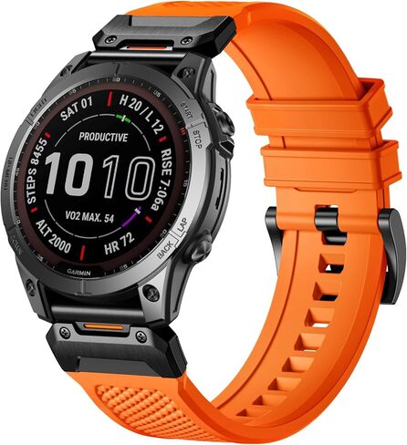 Compatible with Garmin Fenix 7 Band - 22mm Silicone Quick Fit Watch Bands for Fenix 8 47mm/Fenix 5/Fenix 6/6 Pro/Fenix 7 Pro/Forerunner 965/945/Approach S62/S60/Epix 2 Pro 47mm/Quatix 7 in Kuwait