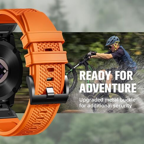 Compatible with Garmin Fenix 7 Band - 22mm Silicone Quick Fit Watch Bands for Fenix 8 47mm/Fenix 5/Fenix 6/6 Pro/Fenix 7 Pro/Forerunner 965/945/Approach S62/S60/Epix 2 Pro 47mm/Quatix 7 in Kuwait