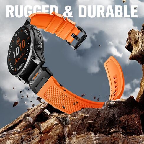 Compatible with Garmin Fenix 7 Band - 22mm Silicone Quick Fit Watch Bands for Fenix 8 47mm/Fenix 5/Fenix 6/6 Pro/Fenix 7 Pro/Forerunner 965/945/Approach S62/S60/Epix 2 Pro 47mm/Quatix 7 in Kuwait