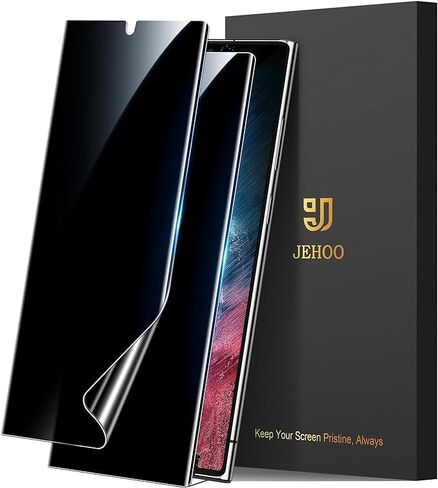 [2 Pack] for Galaxy S22 Ultra Privacy Screen Protector Flexible TPU, Fingerprint Unlock, Scratch Resistant, Easy Installation, Case Friendly, Bubble Free in Saudi Arabia