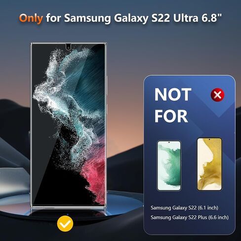 [2 Pack] for Galaxy S22 Ultra Privacy Screen Protector Flexible TPU, Fingerprint Unlock, Scratch Resistant, Easy Installation, Case Friendly, Bubble Free in Saudi Arabia
