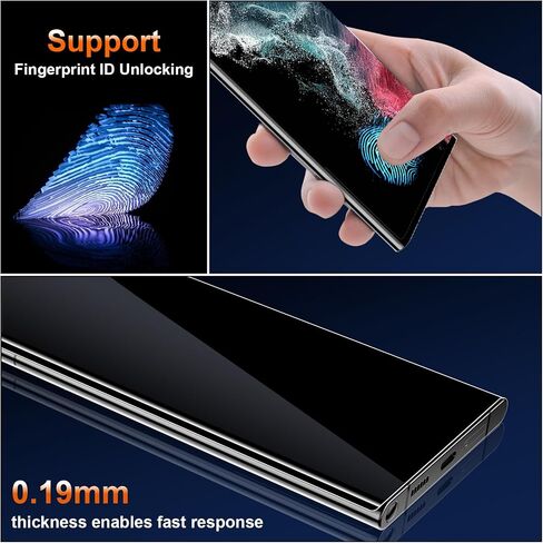 [2 Pack] for Galaxy S22 Ultra Privacy Screen Protector Flexible TPU, Fingerprint Unlock, Scratch Resistant, Easy Installation, Case Friendly, Bubble Free in Saudi Arabia