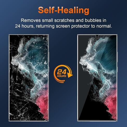 [2 Pack] for Galaxy S22 Ultra Privacy Screen Protector Flexible TPU, Fingerprint Unlock, Scratch Resistant, Easy Installation, Case Friendly, Bubble Free in Saudi Arabia