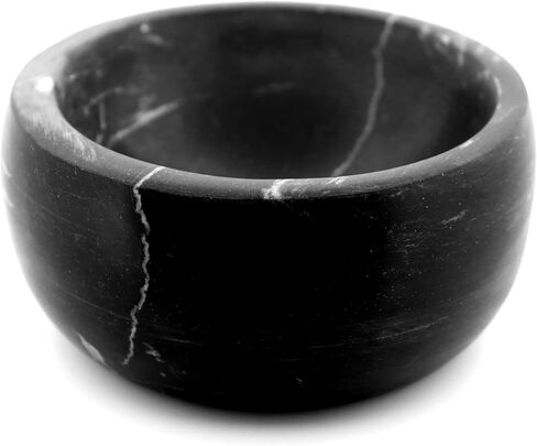 ShayVe Shaving Bowl for Shaving Soap & Cream — Granite Shave Bowl For Shaving Soap & Cream — Exquisite Heat Insulated Wet Shaving Kit Addition (Black) in Kuwait