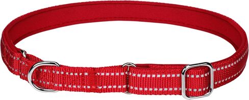 Reflective Martingale Dog Collar, NoBuckle Training Collar For Control & Safety. Service Dog Collar Available In A Vibrant, Colorful Collection, Suitable For Small Medium & Large Dogs Red Large in Saudi Arabia
