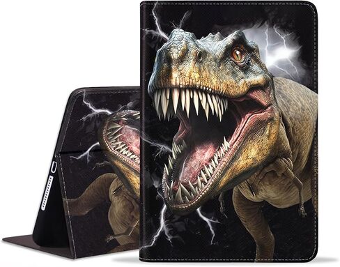 for iPad 10th Generation Case 2022 10.9 Inch, Slim PU Leather Stand Folio Cover with Auto Sleep Wake for iPad 10th Generation 10.9" 2022, Dinosaur in Saudi Arabia