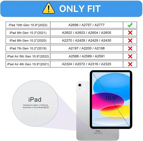 for iPad 10th Generation Case 2022 10.9 Inch, Slim PU Leather Stand Folio Cover with Auto Sleep Wake for iPad 10th Generation 10.9" 2022, Dinosaur in Saudi Arabia