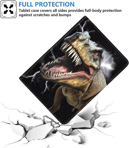 for iPad 10th Generation Case 2022 10.9 Inch, Slim PU Leather Stand Folio Cover with Auto Sleep Wake for iPad 10th Generation 10.9" 2022, Dinosaur in Saudi Arabia