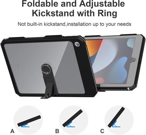 حافظة AICase 10.2 iPad 9th/ 8th/ 7th Generation 2021/2020/ 2019 IP68 مقاومة للماء مع واقي شاشة مدمج بحبل، حافظة متينة مقاومة للماء ومضادة للصدمات لجهاز Apple ipad 10.2 iPad 9th، 8th & 7th Gen in Saudi Arabia