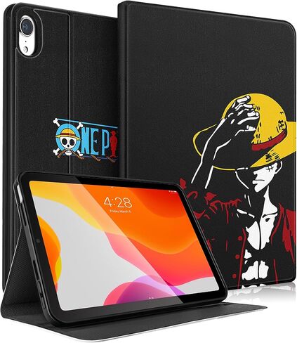 حافظة عصرية لجهاز iPad Mini 7 / حافظة iPad Mini 6 مقاس 8.3 بوصة 2021 للأطفال والبنات والأولاد والبنات والنساء فوليو الذكية اللطيفة ذات الطابع الكرتوني بتصميم Kawaii غطاء جمالي رائع لجهاز iPad Mini 6th، قبعة in Kuwait
