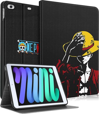 حافظة عصرية لجهاز iPad Mini 5/4/3/2/1 (7.9 بوصة) للأطفال والبنات والمراهقات والأولاد والنساء اللطيفة بتصميم الرسوم المتحركة Anime Kawaii، أغطية رفيعة قابلة للطي أنيقة لهاتف Apple i Pad Mini 5th Gen، 4th/3/2/ 1، قطعة in Kuwait