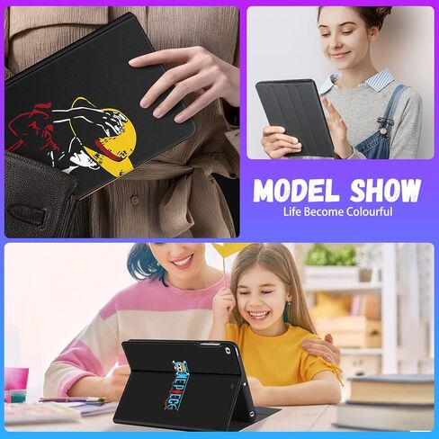 حافظة عصرية لجهاز iPad Mini 5/4/3/2/1 (7.9 بوصة) للأطفال والبنات والمراهقات والأولاد والنساء اللطيفة بتصميم الرسوم المتحركة Anime Kawaii، أغطية رفيعة قابلة للطي أنيقة لهاتف Apple i Pad Mini 5th Gen، 4th/3/2/ 1، قطعة in Kuwait