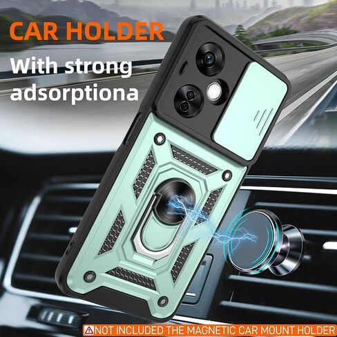 ATUMP for OnePlus Nord N20 5G Case with HD Screen Protector, Heavy Duty Shockproof Protective Case with Metal Kickstand [Military Grade] Protective Case for OnePlus Nord N20 5G, Black in Kuwait