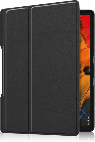 Case for Yoga Smart Tab YT-X705F, Ratesell Lightweight Fold Stand Microfiber Lining Case Cover for Lenovo Yoga Smart Tab 10.1 Inches Black in Saudi Arabia