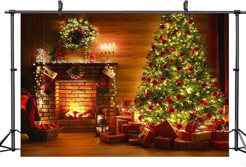 7X5FT عيد الميلاد الموقد خلفية عيد الميلاد خلفية رائعة شجرة عيد الميلاد خلفية الموقد الهدايا أرضية خشبية جدار خلفية عطلة الديكور التصوير الفوتوغرافي استوديو صورة خلفية DH-142 in Kuwait