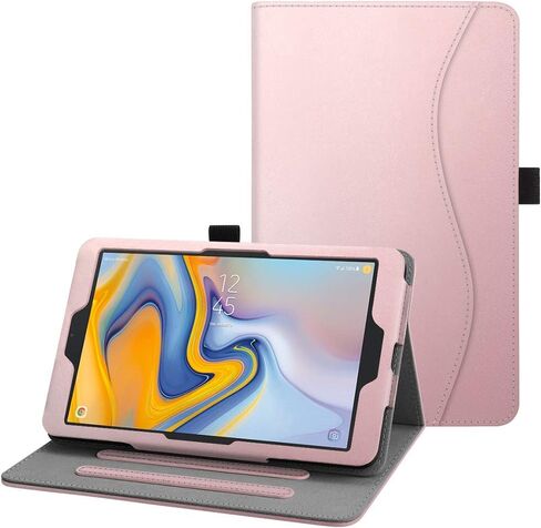 Fintie Case for Samsung Galaxy Tab A 8.0 2018 Model SM-T387, Multi-Angle Viewing Stand Cover with Pocket, Rose Gold in Saudi Arabia