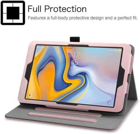 Fintie Case for Samsung Galaxy Tab A 8.0 2018 Model SM-T387, Multi-Angle Viewing Stand Cover with Pocket, Rose Gold in Saudi Arabia