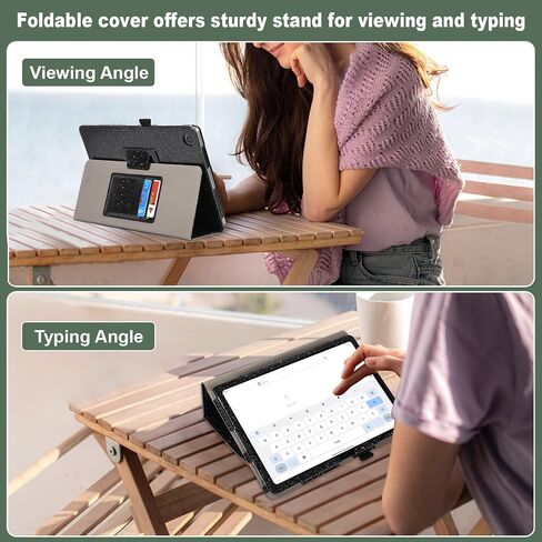 حافظة DMLuna لجهاز Onn 11 بوصة Tablet Pro 2023 (الطراز: 100110027) فقط، (غير مناسبة لجهاز Onn 10.1/10.4 بوصة Tablet Pro)، غطاء حامل من جلد البولي يوريثان مع تنبيه/غفو تلقائي، حزام يد/فتحة بطاقة، أسود in Saudi Arabia