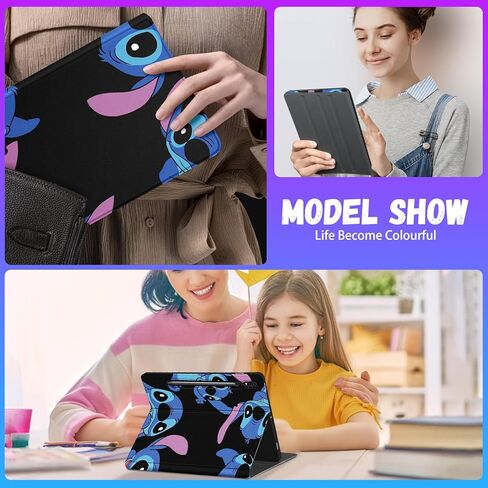 حافظة عصرية ممتعة لهاتف Samsung Galaxy Tab S8 2022/Tab S7 2020 مقاس 11 بوصة، أغطية ذكية كرتونية لطيفة للفتيات والأطفال والمراهقين بتصميم جمالي وحامل لجهاز S8/S7 اللوحي، BlackStit in Kuwait