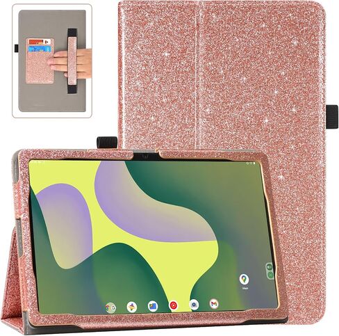 حافظة DMLuna لجهاز Onn 11 بوصة Tablet Pro 2023 (الطراز: 100110027) فقط، (غير مناسبة لجهاز Onn 10.1/10.4 بوصة Tablet Pro)، غطاء حامل من جلد البولي يوريثان مع تنبيه/غفو تلقائي، حزام يد/فتحة بطاقة، أسود in Saudi Arabia