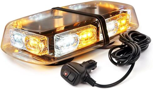 Xprite Amber Yellow 36 LED Rooftop Emergency Strobe Lights Mini Bar 16 Flashing Modes Warning Beacon Light w/Magnetic Base for Law Enforcement Hazard Vehicles Trucks Snow Plow Construction Cars in Kuwait