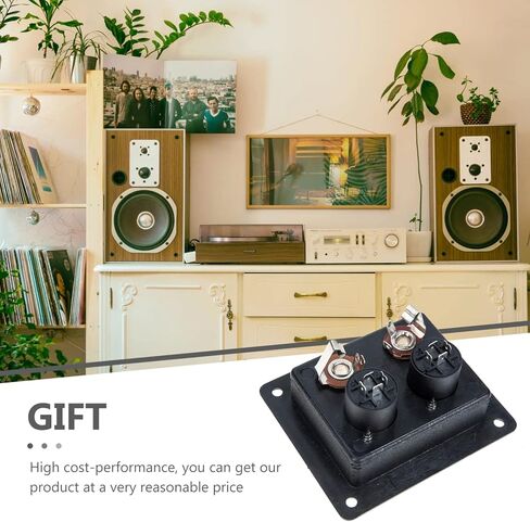 Milisten Component Speakers Speaker Box Terminal Cup Square 2- Way Speaker Box Terminal Plates Screw Type Binding Post Subwoofer Box for DIY Home Car Stereo Speaker Subwoofer Audio Accessories in Saudi Arabia
