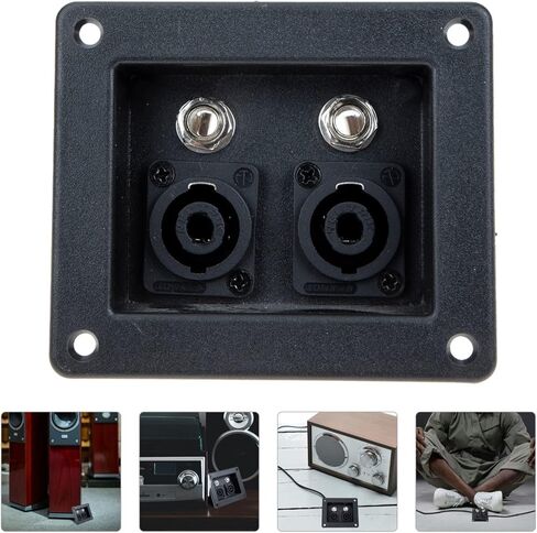 Milisten Component Speakers Speaker Box Terminal Cup Square 2- Way Speaker Box Terminal Plates Screw Type Binding Post Subwoofer Box for DIY Home Car Stereo Speaker Subwoofer Audio Accessories in Saudi Arabia