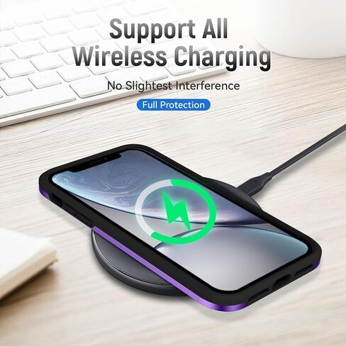 for iPhone XR Phone Case with Screen Protection: Heavy Duty Protective Shockproof and Scratch Proof Cell Phone case for iPhone XR-Black in Saudi Arabia