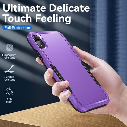 for iPhone XR Phone Case with Screen Protection: Heavy Duty Protective Shockproof and Scratch Proof Cell Phone case for iPhone XR-Black in Saudi Arabia