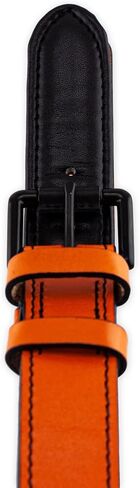 Brute Strength - Leather Dog Collar - Orange - L - Fits 18 1/8" and 20 7/8" Neck - Dog tag Ring - Full Grain Heavy Duty - Soft Padded - Handmade - Dog Collar for Large Dogs in Saudi Arabia