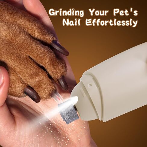 أداة تشذيب أظافر الكلاب والقطط مع ضوء LED، أداة تشذيب أظافر الكلاب الكهربائية القابلة لإعادة الشحن بسرعتين، مبرد أظافر 3 منافذ للكلاب والقطط الصغيرة والمتوسطة والكبيرة، مستلزمات العناية والتنعيم لمخالب الحيوانات الأليفة in Kuwait