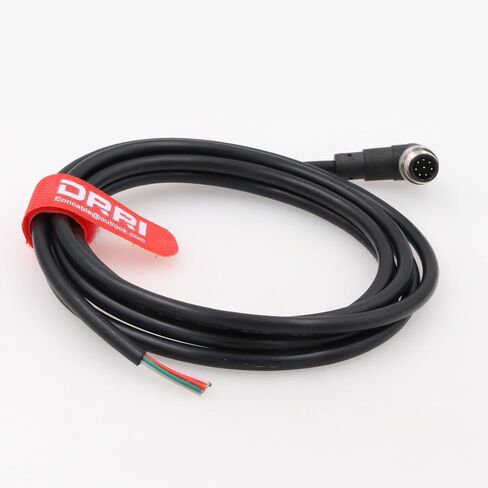 DRRI M12 8-Pins موصل مستشعر أنثى ليطير الرصاص كابل درع كهربائي مقاوم للماء لتطبيق الأتمتة 5 متر in Kuwait