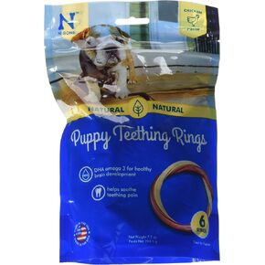 N-Bone Puppy Teething Ring Chicken Flavor (2 Pack Of 6 Rings)