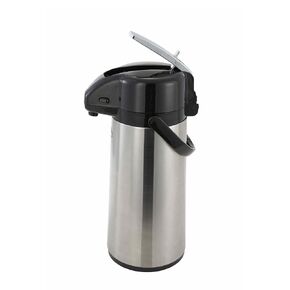 Winco Glass Lined Airpot, 2.2-Liter, Lever Top