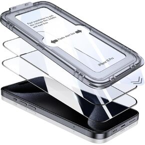 واقي شاشة Supdeal لهاتف iPhone 12 Pro [عبوة من قطعتين] - طبقة من الزجاج المقوى الشفاف عالي الدقة مقاوم للكسر بقوة 9H [سهل التركيب] [خالي من الفقاعات] لهاتف Apple iPhone 12 Pro (6.1 بوصة)